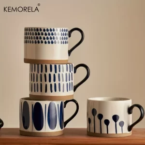 KEMORELA 1PCS 450ML Nordic Ceramic Cup